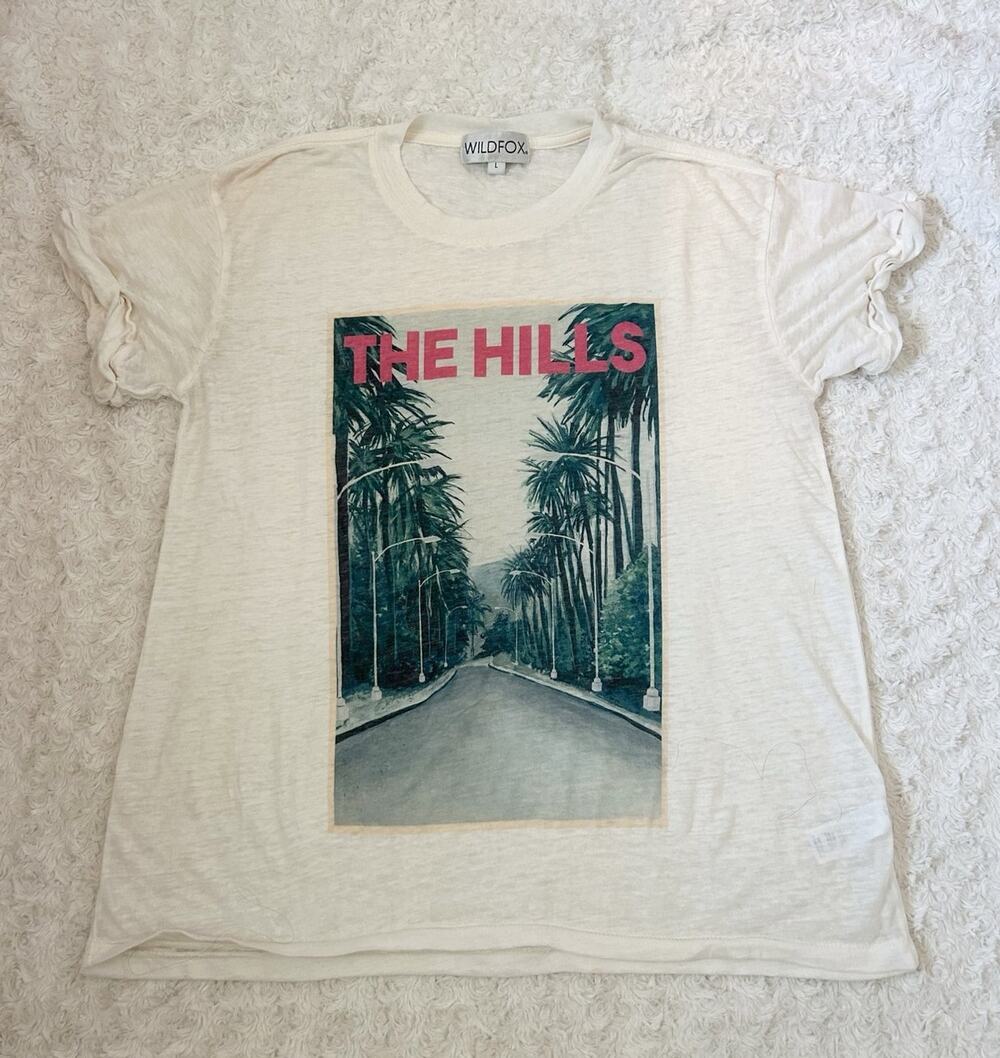 white wildfox "the hills" graphic t-shirt